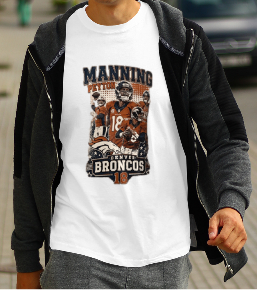 Manning Peyton Denver Broncos 18 Football Player Broncos T-Shirt