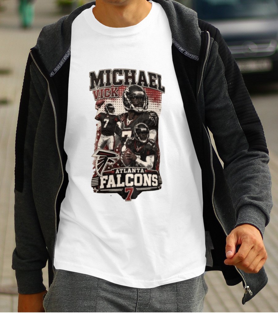 Michael Vick Atlanta Falcons Quarterback 7 Football T-Shirt