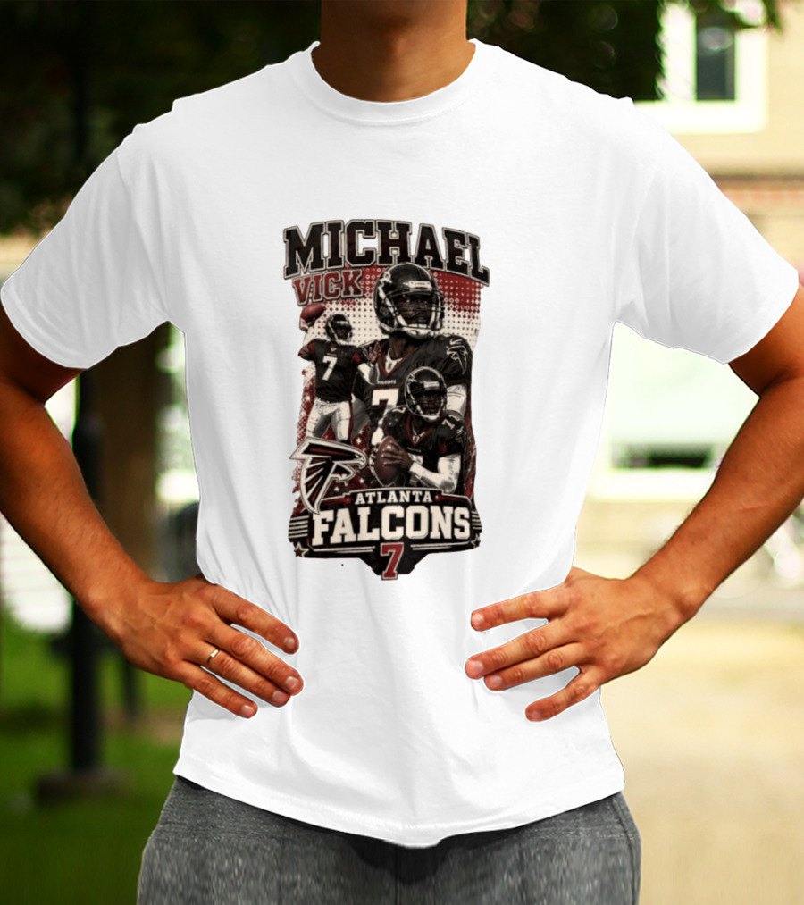 Michael Vick Atlanta Falcons Quarterback 7 Football T-Shirt