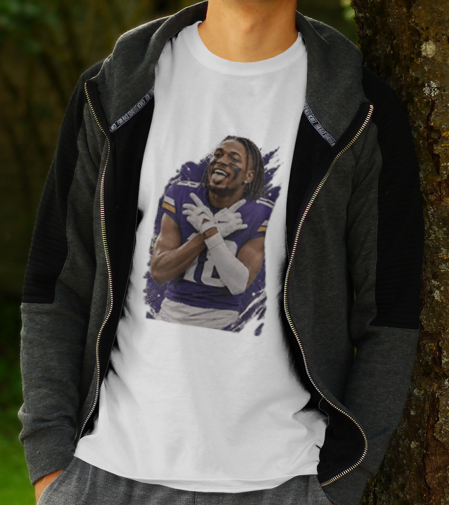 Minnesota Vikings Justin Jefferson Number 18 Football Player T-Shirt