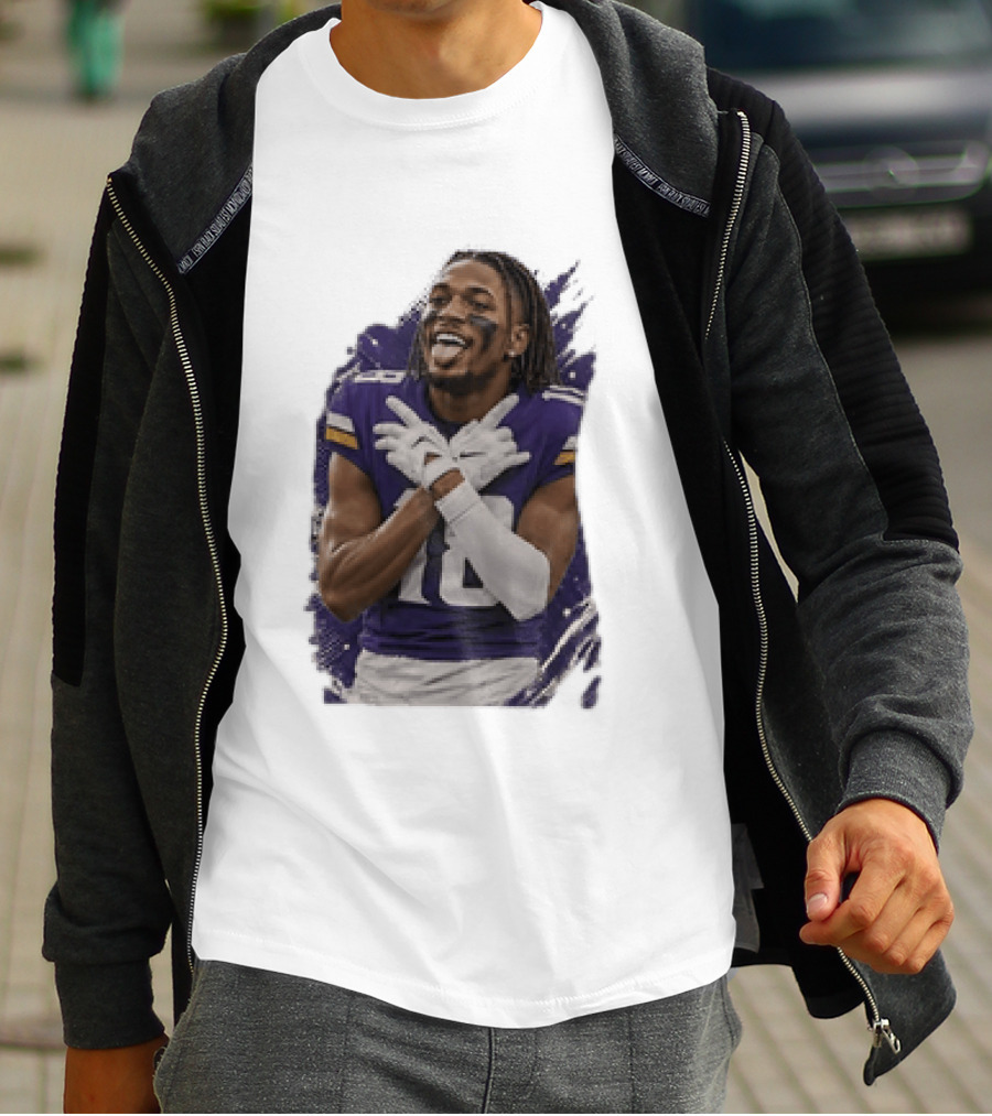Minnesota Vikings Justin Jefferson Number 18 Football Player T-Shirt