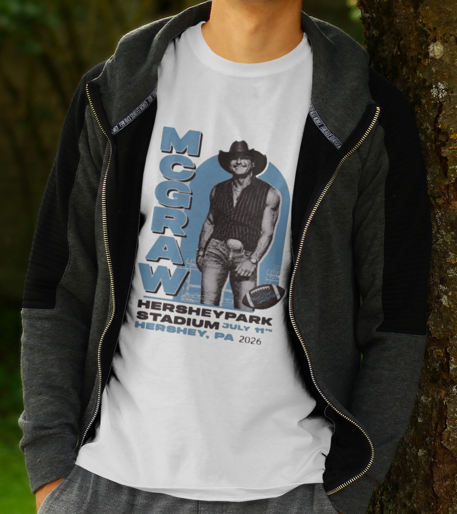 MCGRAW Hersheypark Stadium July 11th Hershey PA 2026 Football T-Shirt