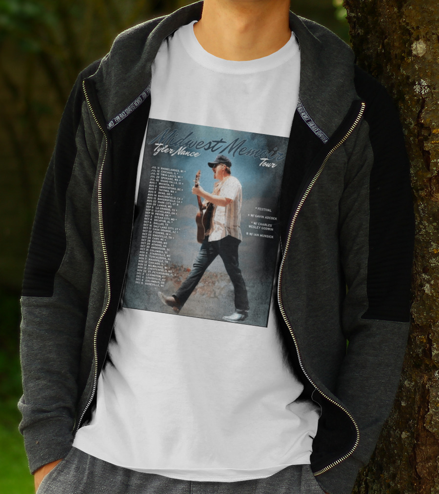 Midwest Memoir Tyler Nance Tour 2026 With Gavin Adcock Charles Wesley Godwin Ian Munsick T-Shirt