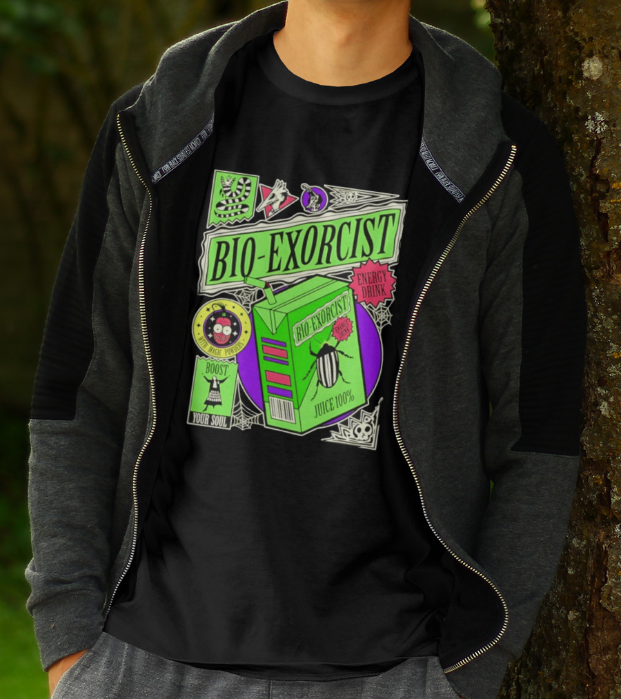 Bio Exorcist Energy Drink Juice 100% Boost Your Soul With Magic Powders T-Shirt