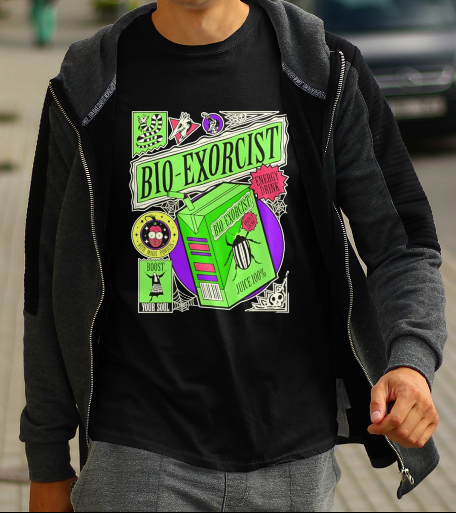 Bio Exorcist Energy Drink Juice 100% Boost Your Soul With Magic Powders T-Shirt