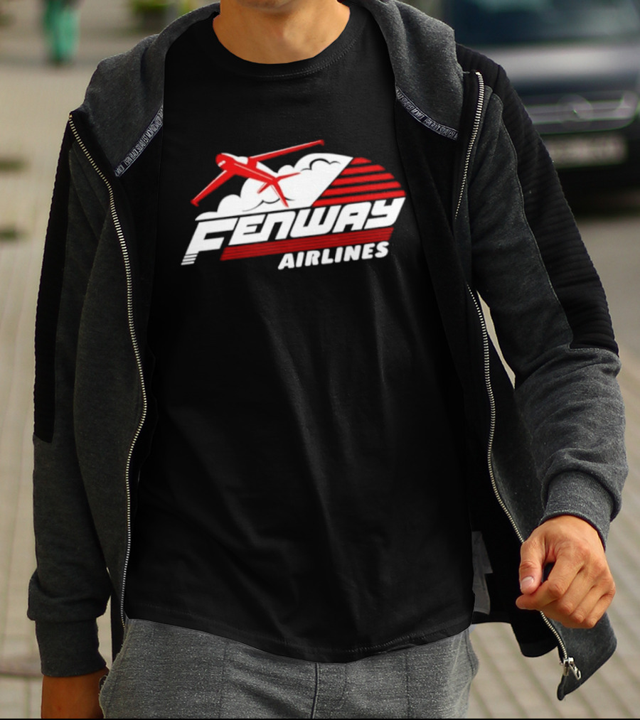 Boston Red Sox Fenway Airlines Baseball Team Vintage Pilot Urban Fan Gear T-Shirt