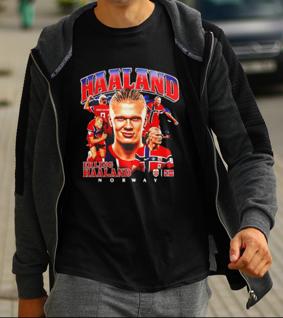 Erling Haaland Norway Football Legend Champion Norway Flag T-Shirt