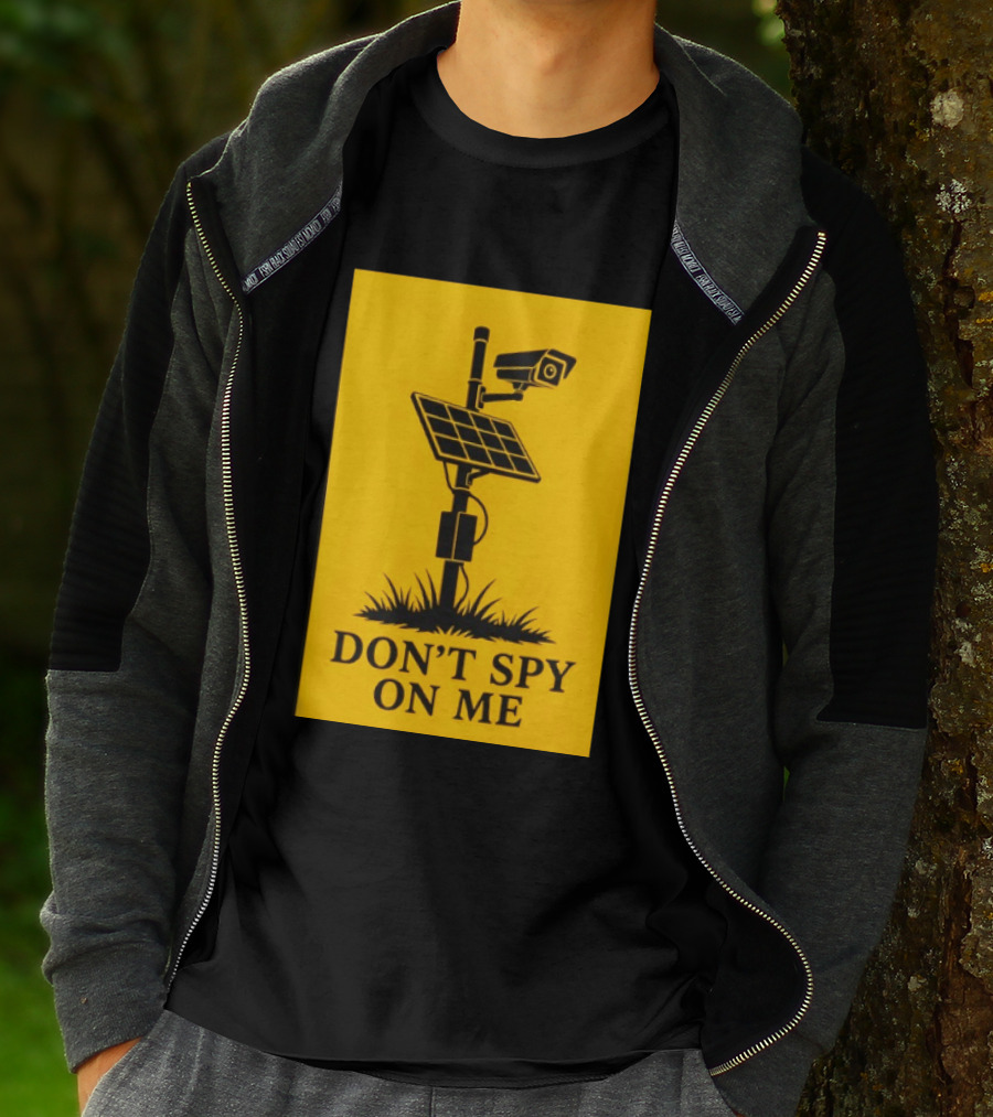 Flock Camera Surveillance Solar Panel Don't Spy On Me T-Shirt