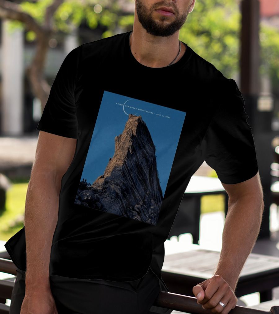 Kaleo Red Rocks Amphitheatre July 14 2026 Show Rocky Landscape Moonlit Scene T-Shirt