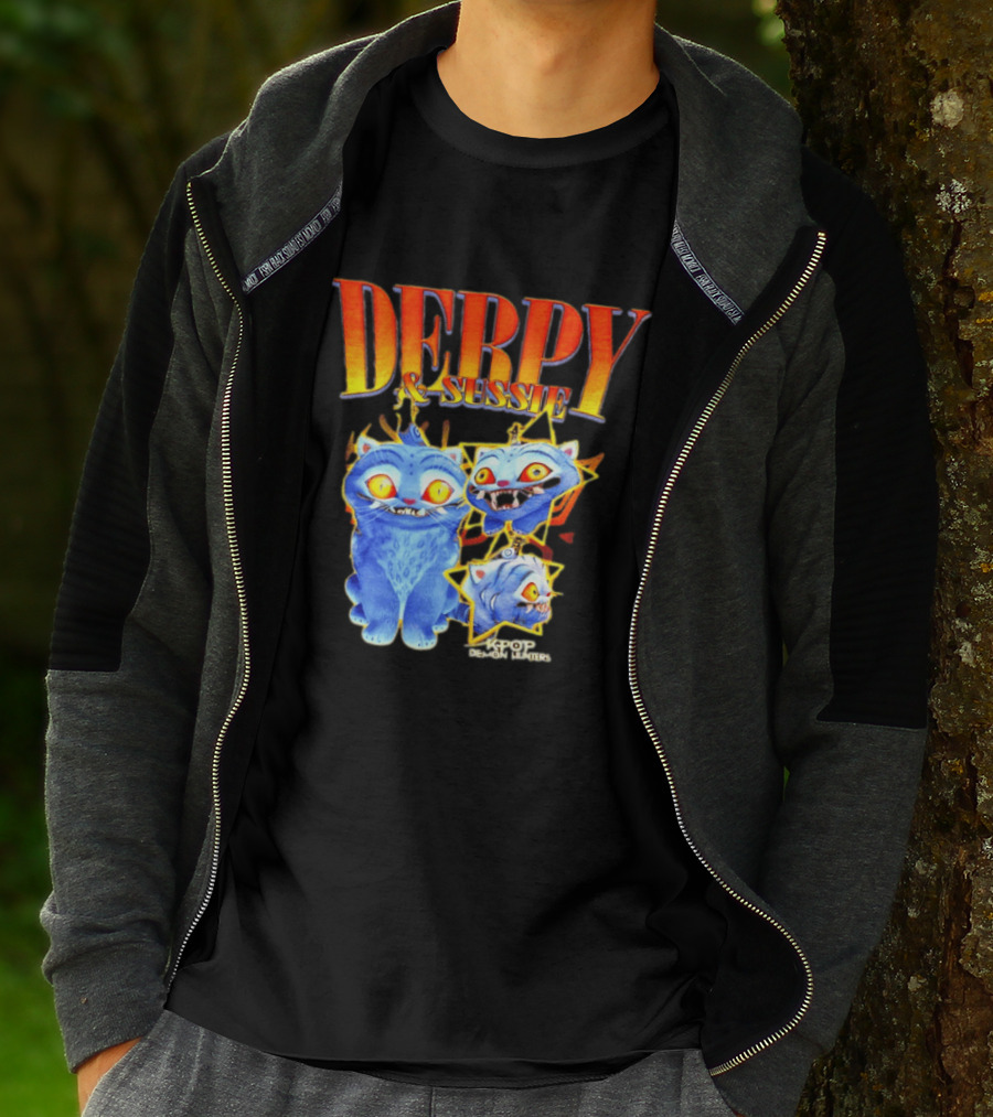 Derpy And Sussie KPop Demon Hunters 2026 Blue Cat Stars T-Shirt