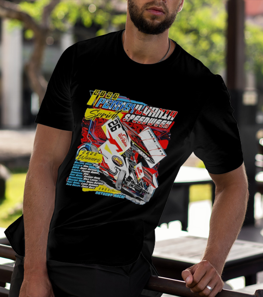 2026 Pennsylvania Speedweek Sprint Race Winners June Kyle Larson Racing Red Robin T-Shirt