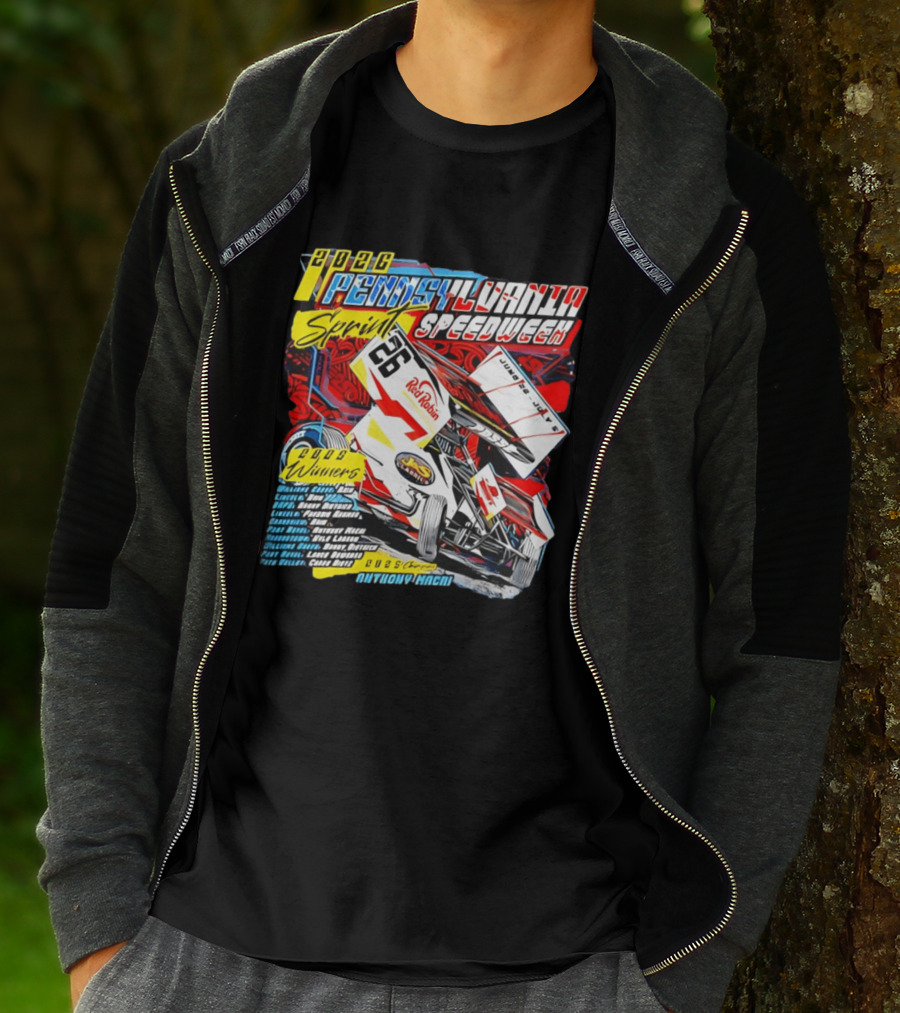 2026 Pennsylvania Speedweek Sprint Race Winners June Kyle Larson Racing Red Robin T-Shirt