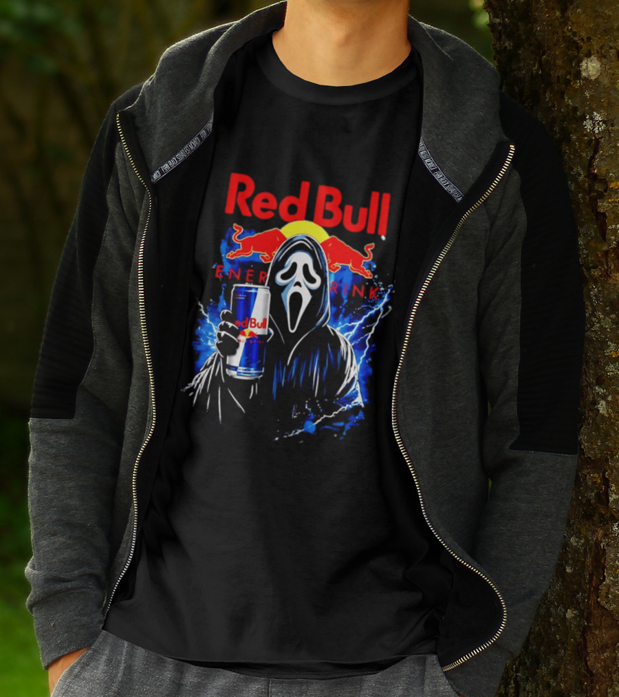 Red Bull Energy Drink Ghostface Scream Bootleg T-Shirt