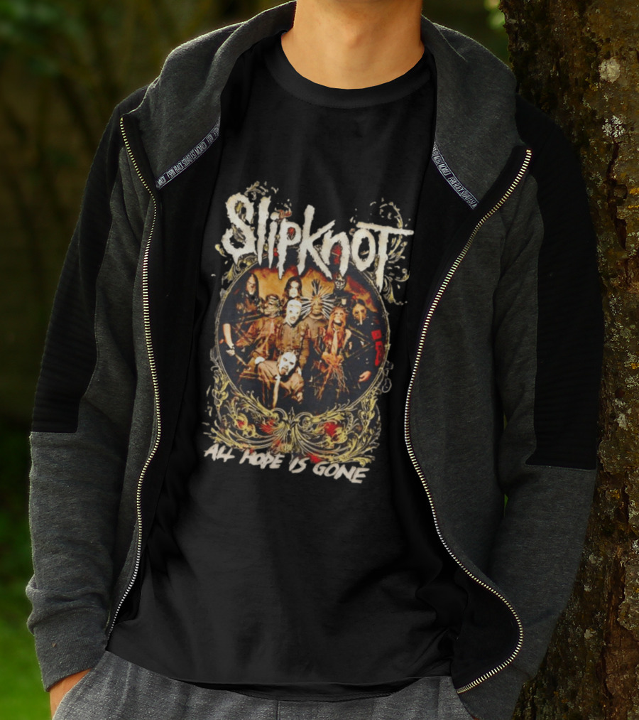 Slipknot All Hope Is Gone Band Concert Group Photo T-Shirt