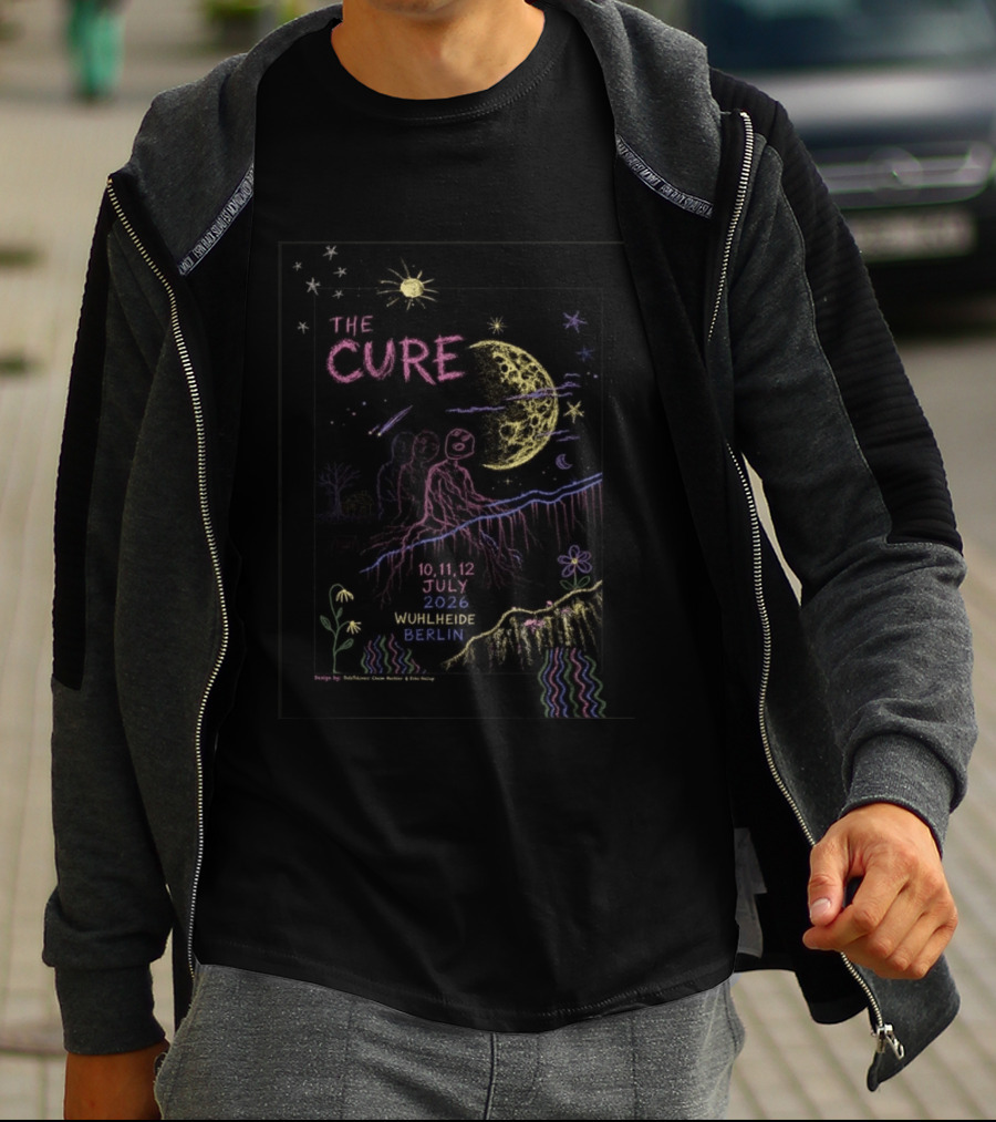 The Cure Berlin July 10 11 12 2026 Wuhlheide Event Moon And Stars T-Shirt