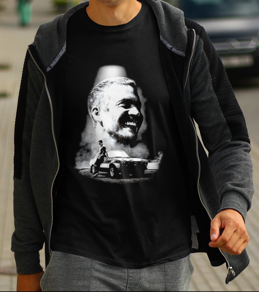 Paul Walker Fast And Furious Tribute With Classic Car Scene T-Shirt