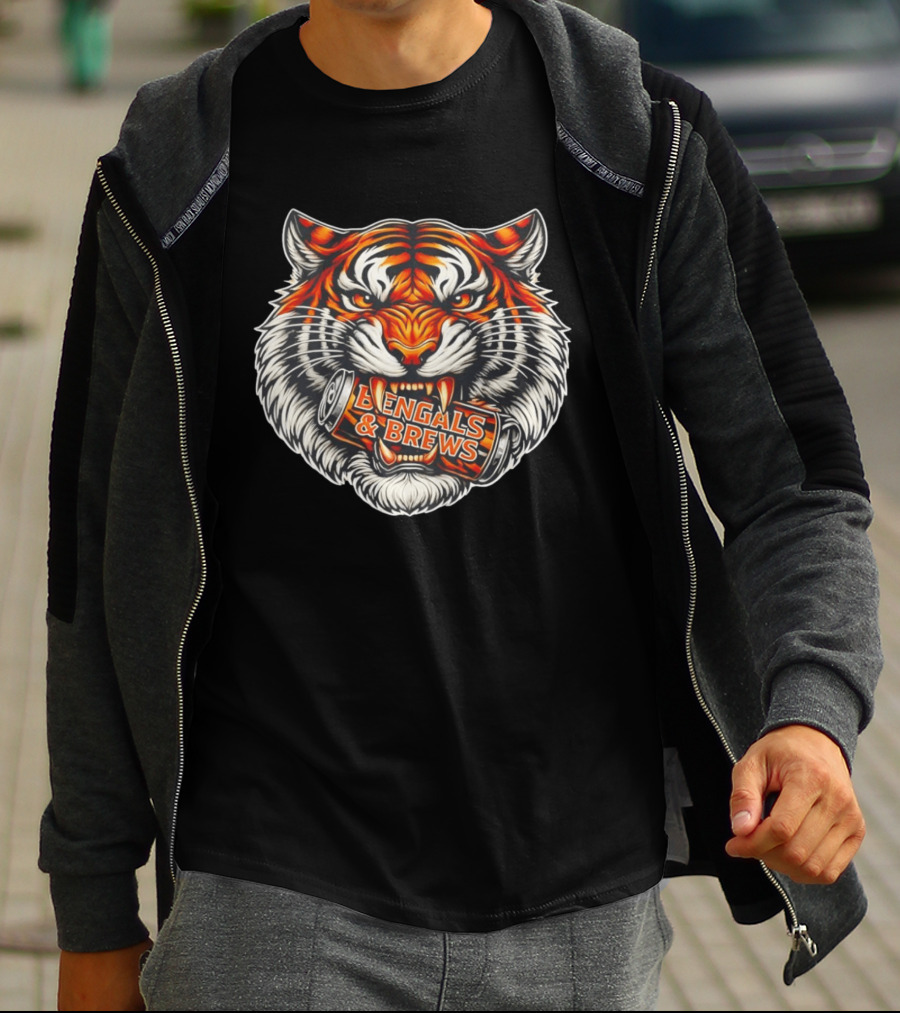 Tiger Bite Bengals & Brews Can T-Shirt