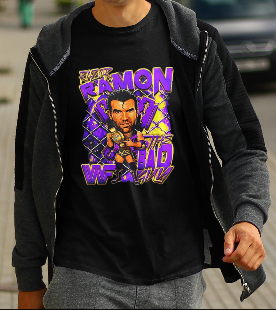 Razor Ramon WWF The Bad Guy Wrestling Champion 90s T-Shirt