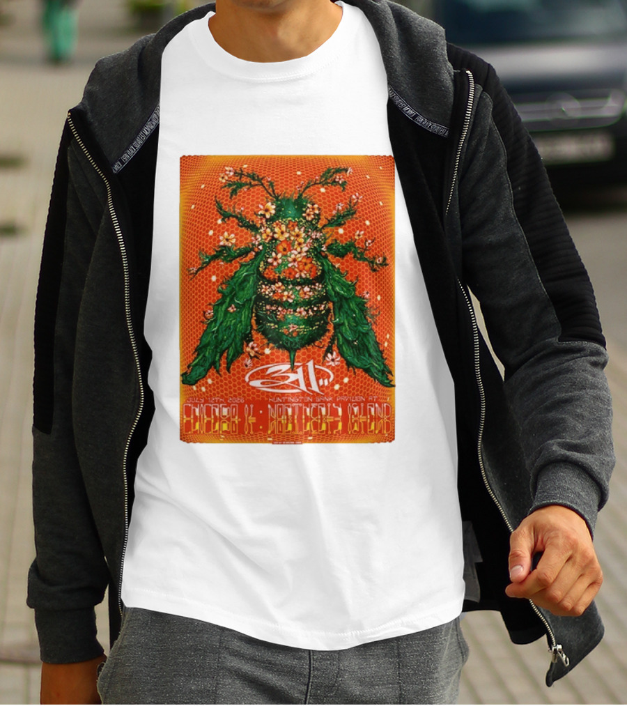 311 Chicago Illinois 2026 Huntington Bank Pavilion July 12 Floral Insect T-Shirt