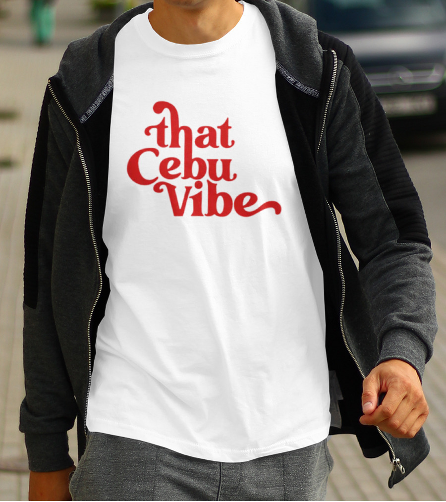 That Cebu Vibe Red Text Trend T-Shirt