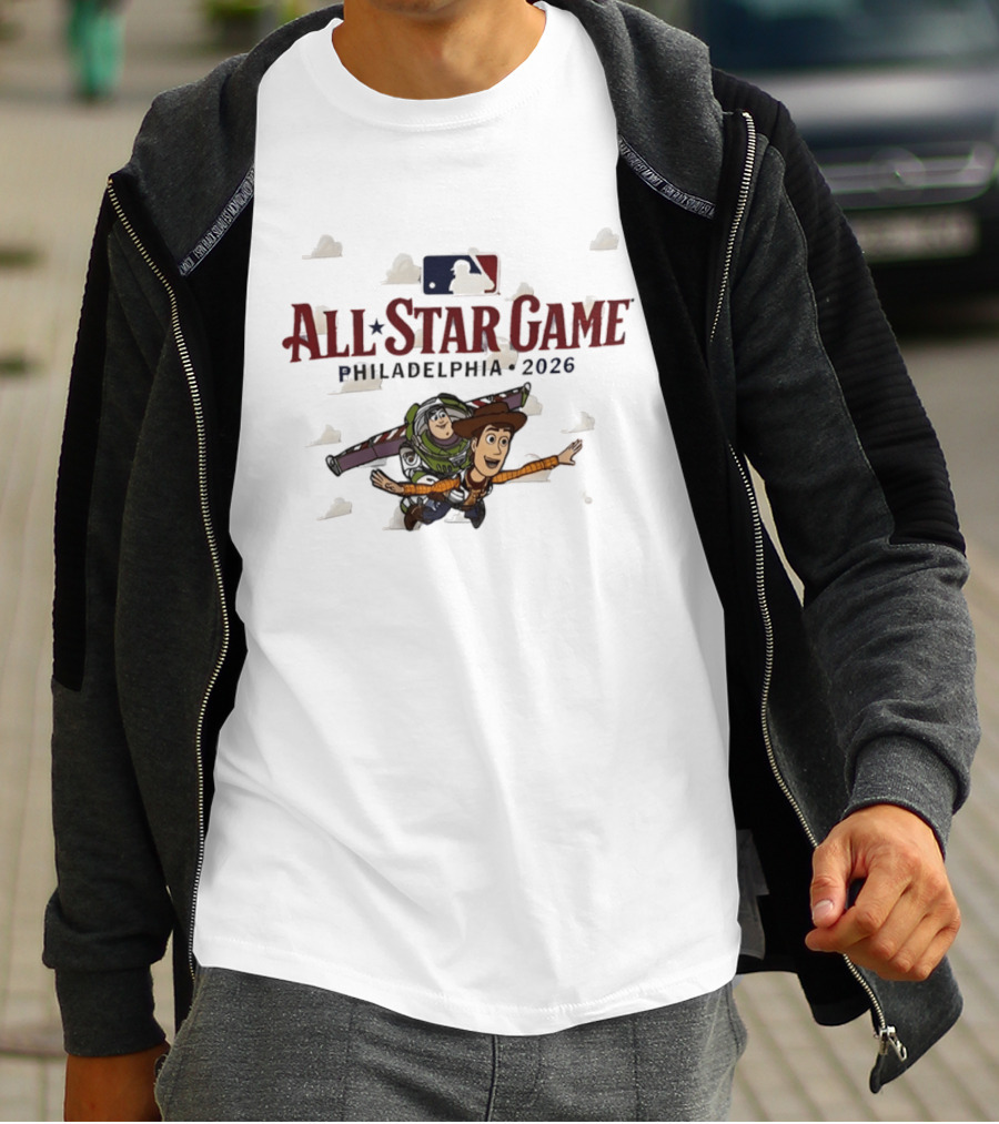 Toy Story Buzz Lightyear Woody All Star Game Philadelphia 2026 T-Shirt