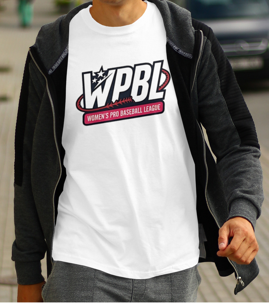 Women's Pro Baseball League WPBL Stars And Baseball Stitch Oval T-Shirt