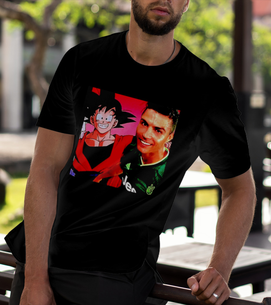 Goku Dragon Ball X Cristiano Ronaldo Juventus Collaboration T-Shirt