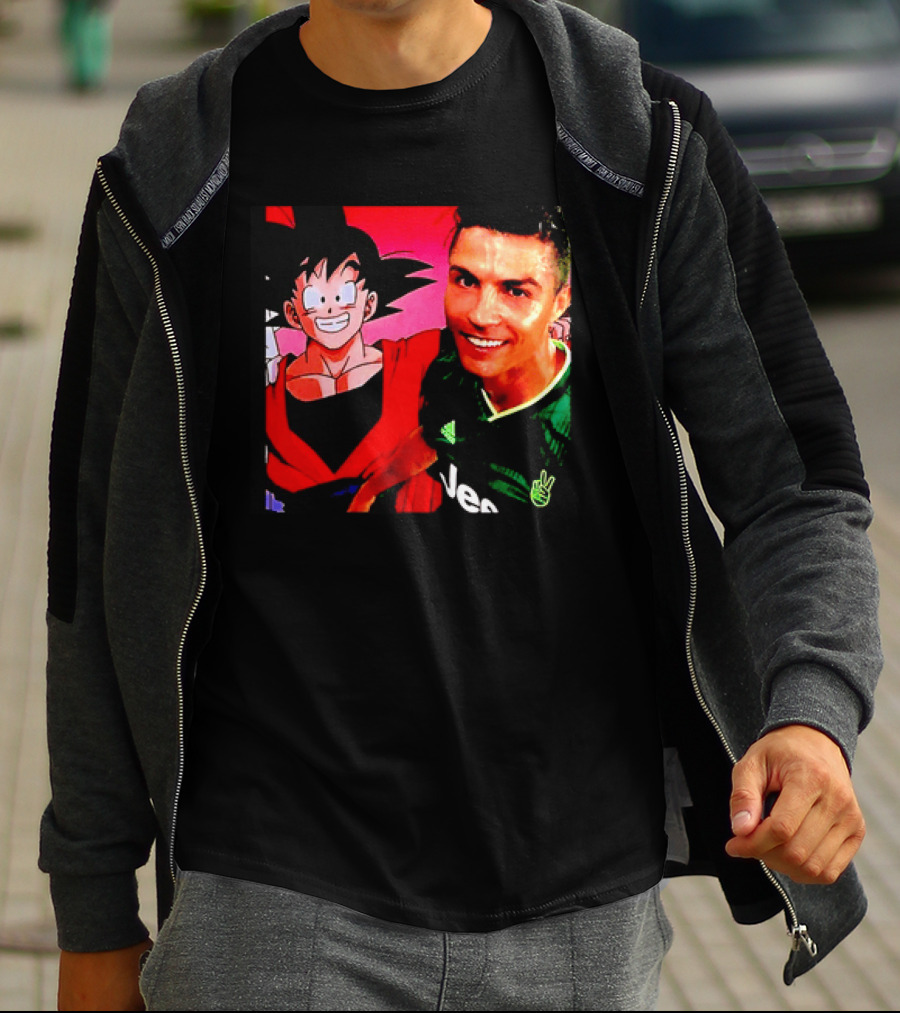 Goku Dragon Ball X Cristiano Ronaldo Juventus Collaboration T-Shirt