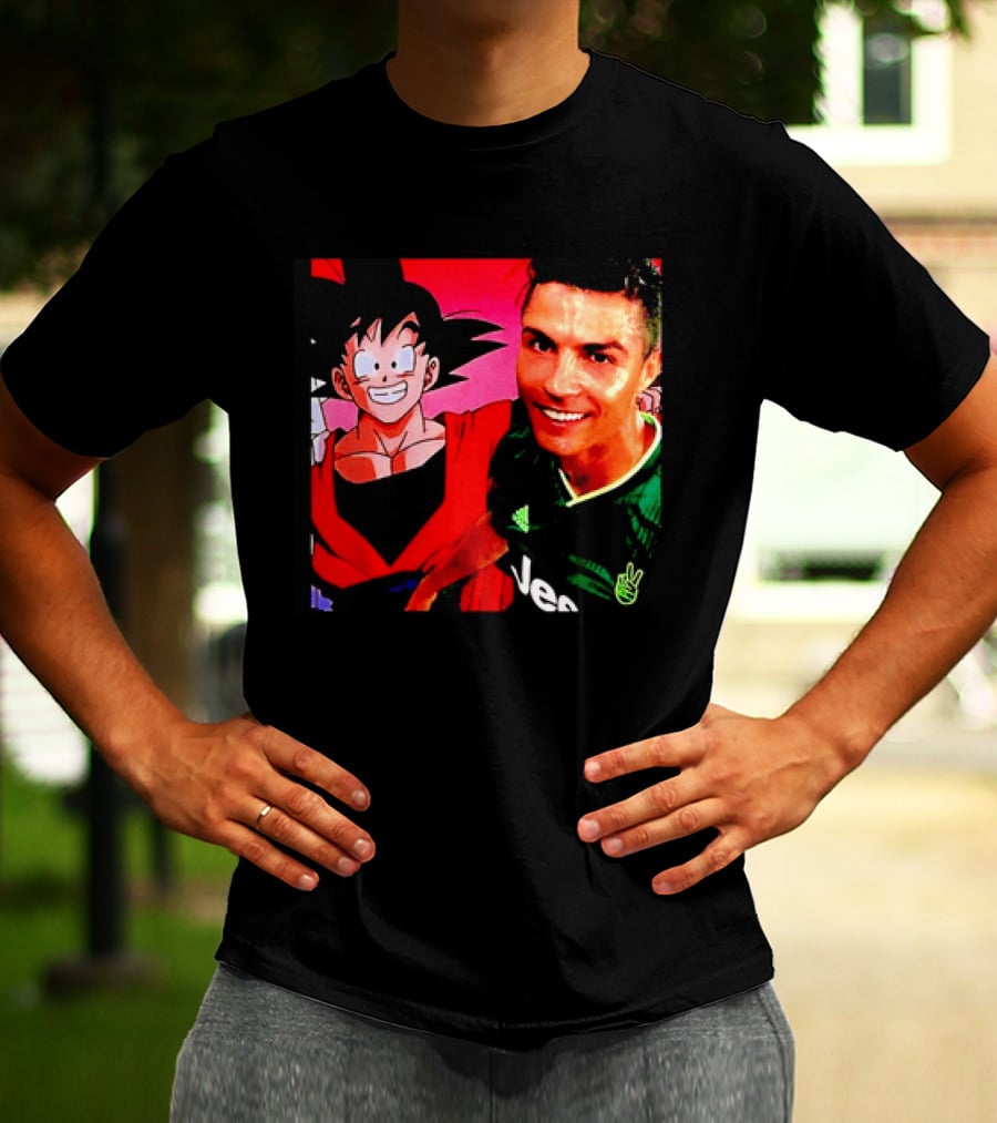 Goku Dragon Ball X Cristiano Ronaldo Juventus Collaboration T-Shirt