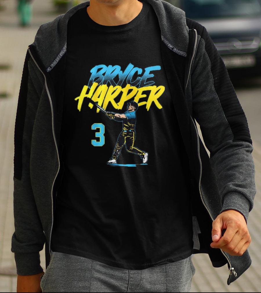 Bryce Harper 3 Philadelphia Phillies City Connect Baseball T-Shirt