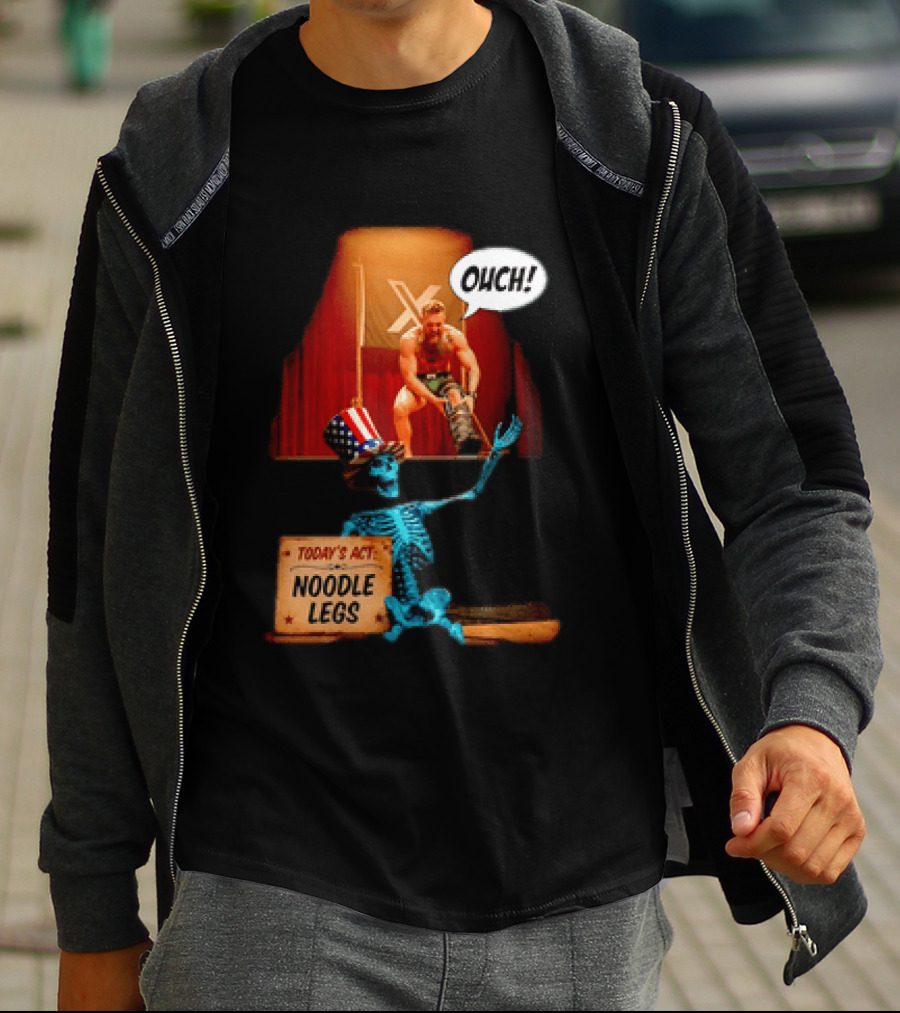 Conor McGregor One Minute Man Ouch Today's Act Noodle Legs Skeleton Comedy T-Shirt