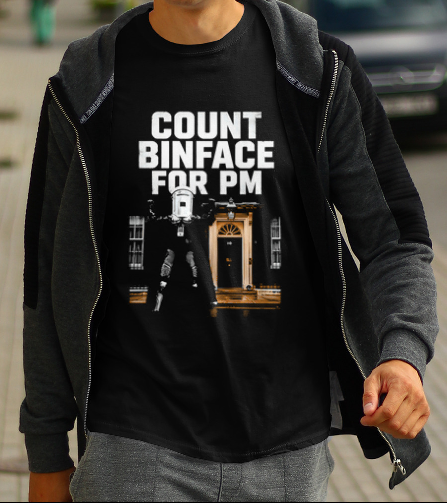 Count Binface For PM With Iconic British Doorway T-Shirt