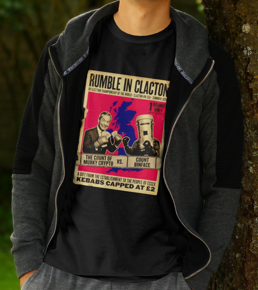 Rumble In Clacton By Election Championship Count Of Murky Crypto Vs Count Binface Summer 2026 T-Shirt