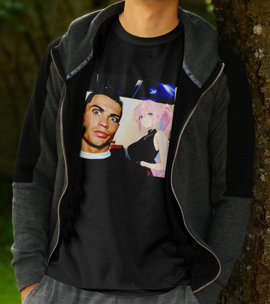 Cristiano Ronaldo Shikimori Anime Manga Collaboration T-Shirt