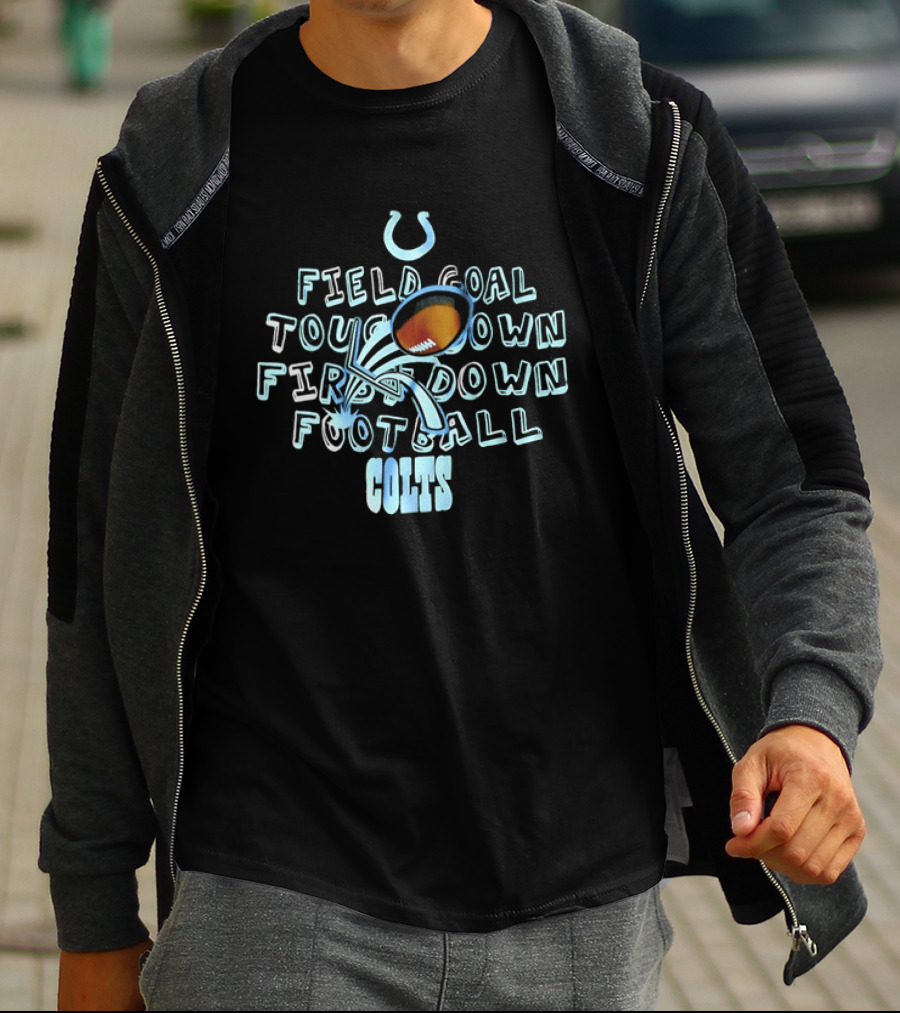 Colts Football Field Goal Touchdown First Down T-Shirt