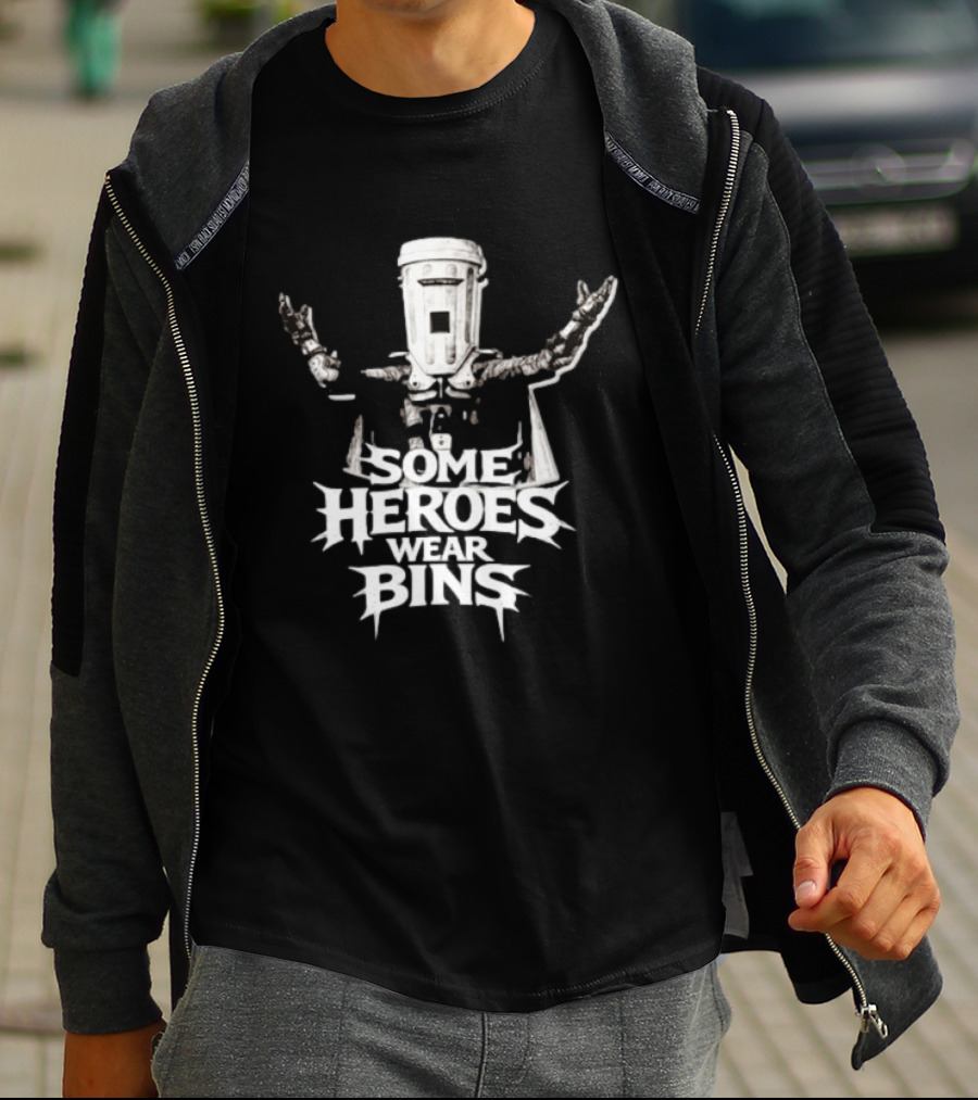 Some Heroes Wear Bins Count Binface Iconic Tribute Heroism T-Shirt