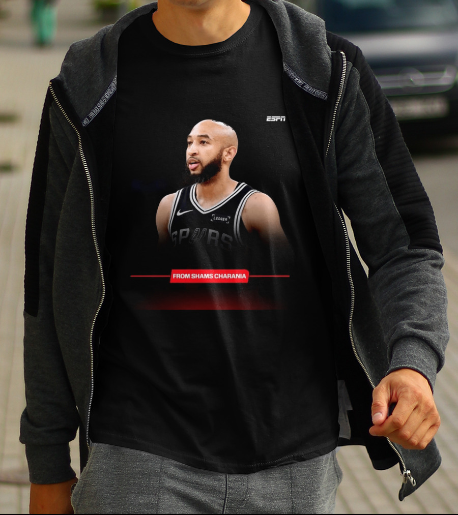 ESPN San Antonio Spurs Jordan McLaughlin From Shams Charania T-Shirt