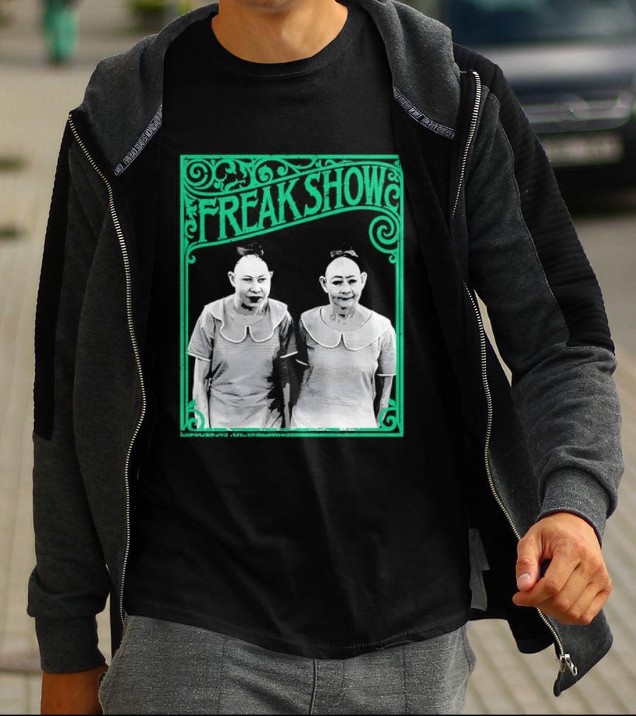 Freak Show Vintage Circus Sideshow Twins T-Shirt
