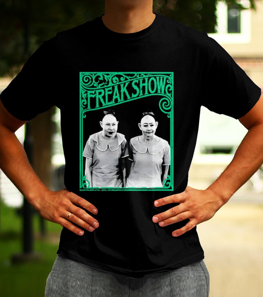 Freak Show Vintage Circus Sideshow Twins T-Shirt
