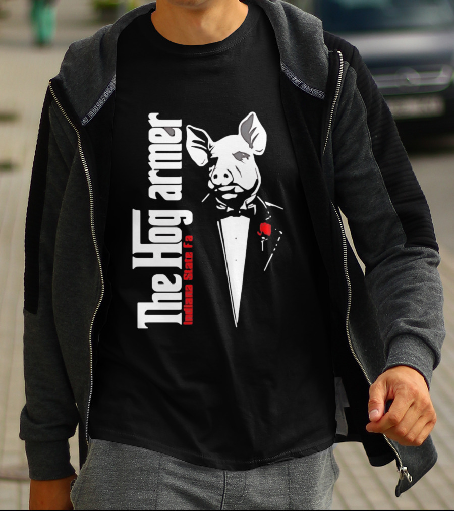 The Hogfarmer Indiana State Fair Pig Tuxedo T-Shirt