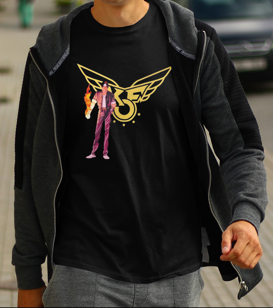 KOF Kyo Kusanagi Fire Power Iconic Wings T-Shirt