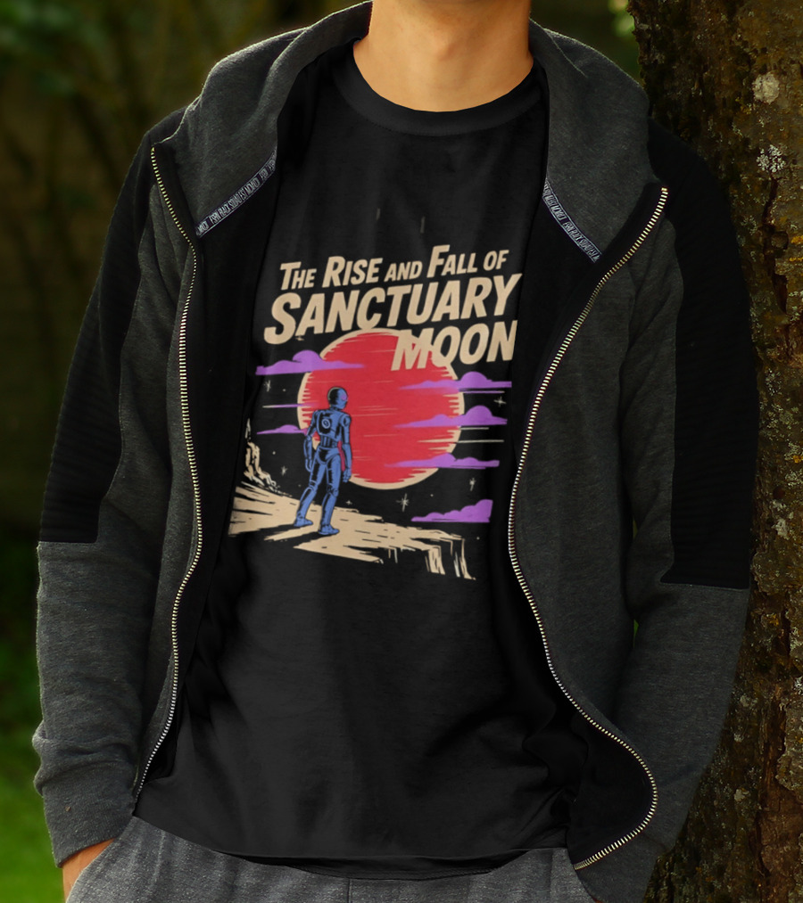 The Rise And Fall Of Sanctuary Moon Sci Fi Space Adventure Astronaut T-Shirt