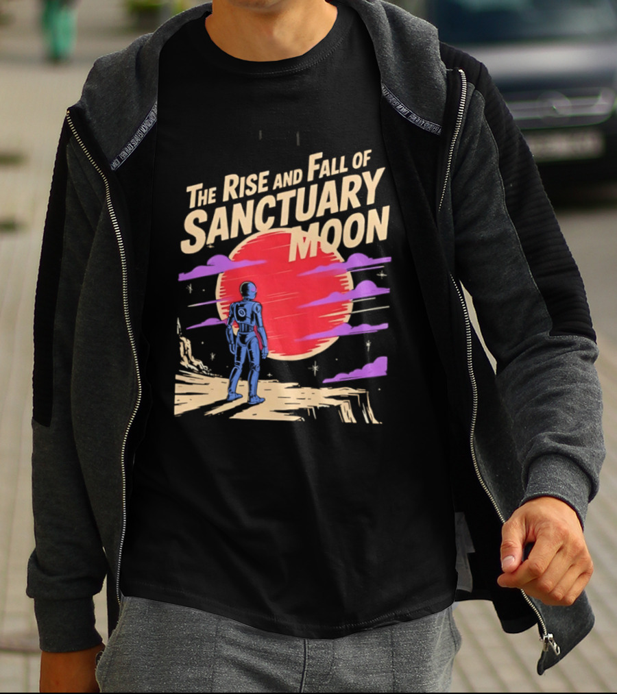 The Rise And Fall Of Sanctuary Moon Sci Fi Space Adventure Astronaut T-Shirt