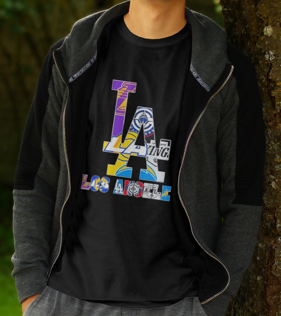 Los Angeles Lakers Clippers Kings Rams Chargers Fan Collection T-Shirt