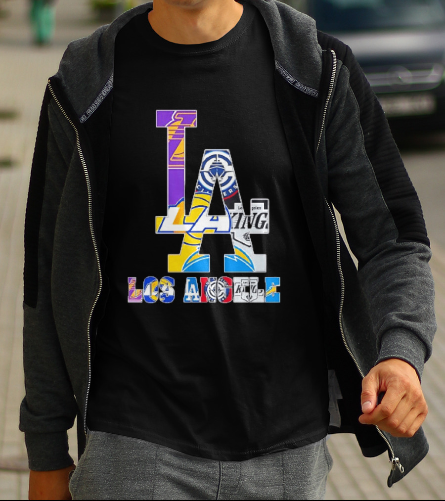 Los Angeles Lakers Clippers Kings Rams Chargers Fan Collection T-Shirt