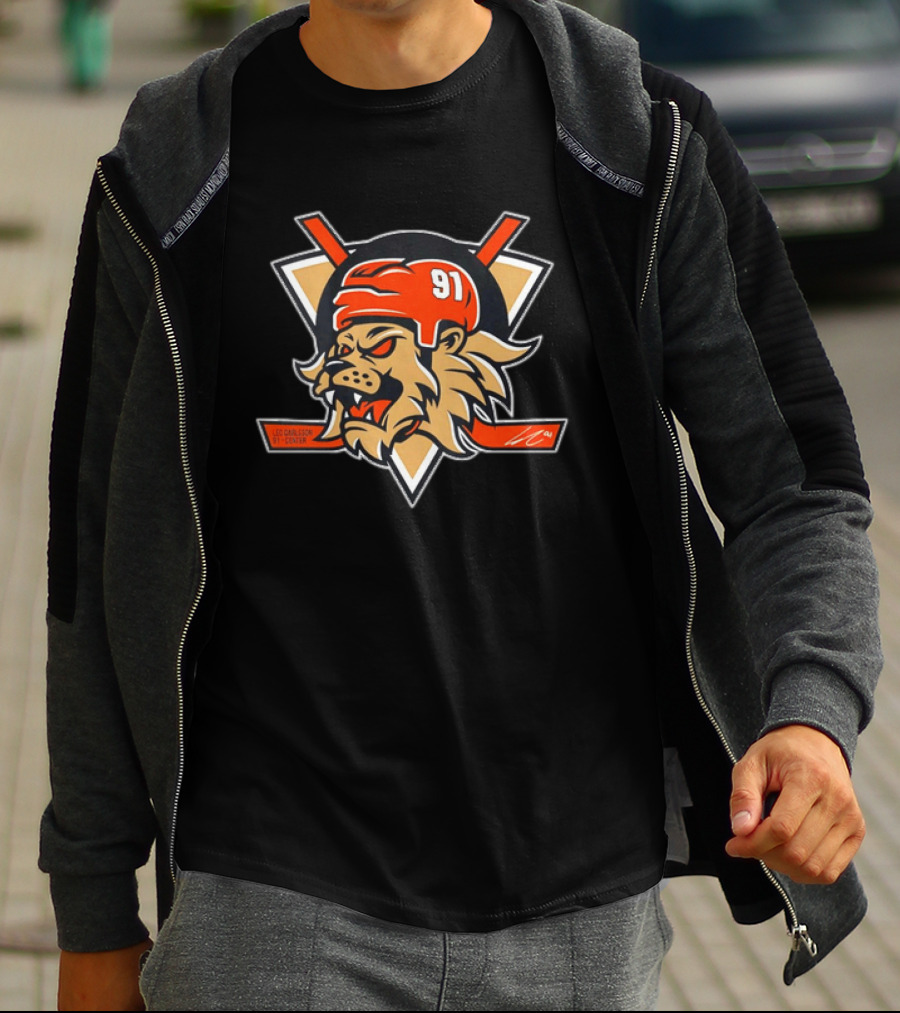 LC 91 Leo Carlsson 91 Center Anaheim Ducks Lion Hockey T-Shirt