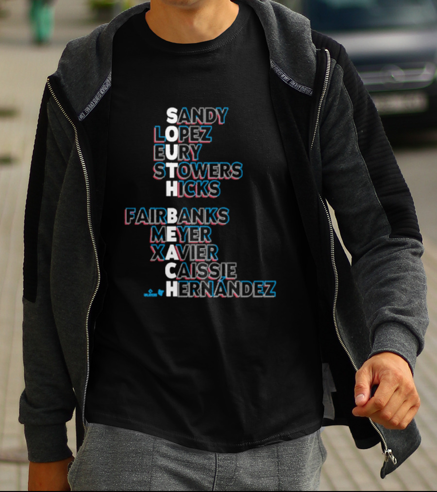 Miami Baseball Sandy Lopez Bury Stowers Hicks Fairbanks Meyer Xavier Caissie Hernandez South Beach Names 2026 T-Shirt