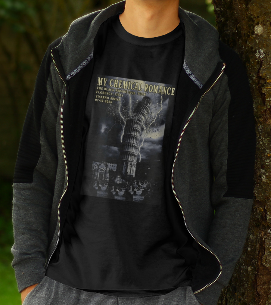 My Chemical Romance The Black Parade 2026 Tour Visarno Arena Florence Italy Jul 15 2026 T-Shirt