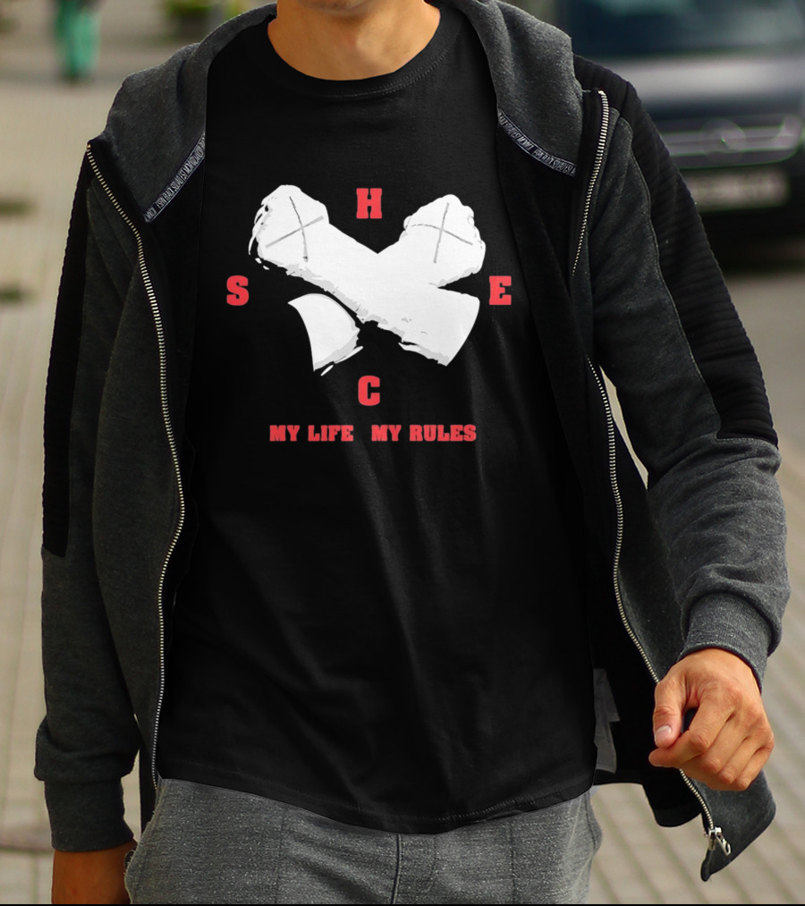 HSEC Crossed Axes My Life My Rules T-Shirt