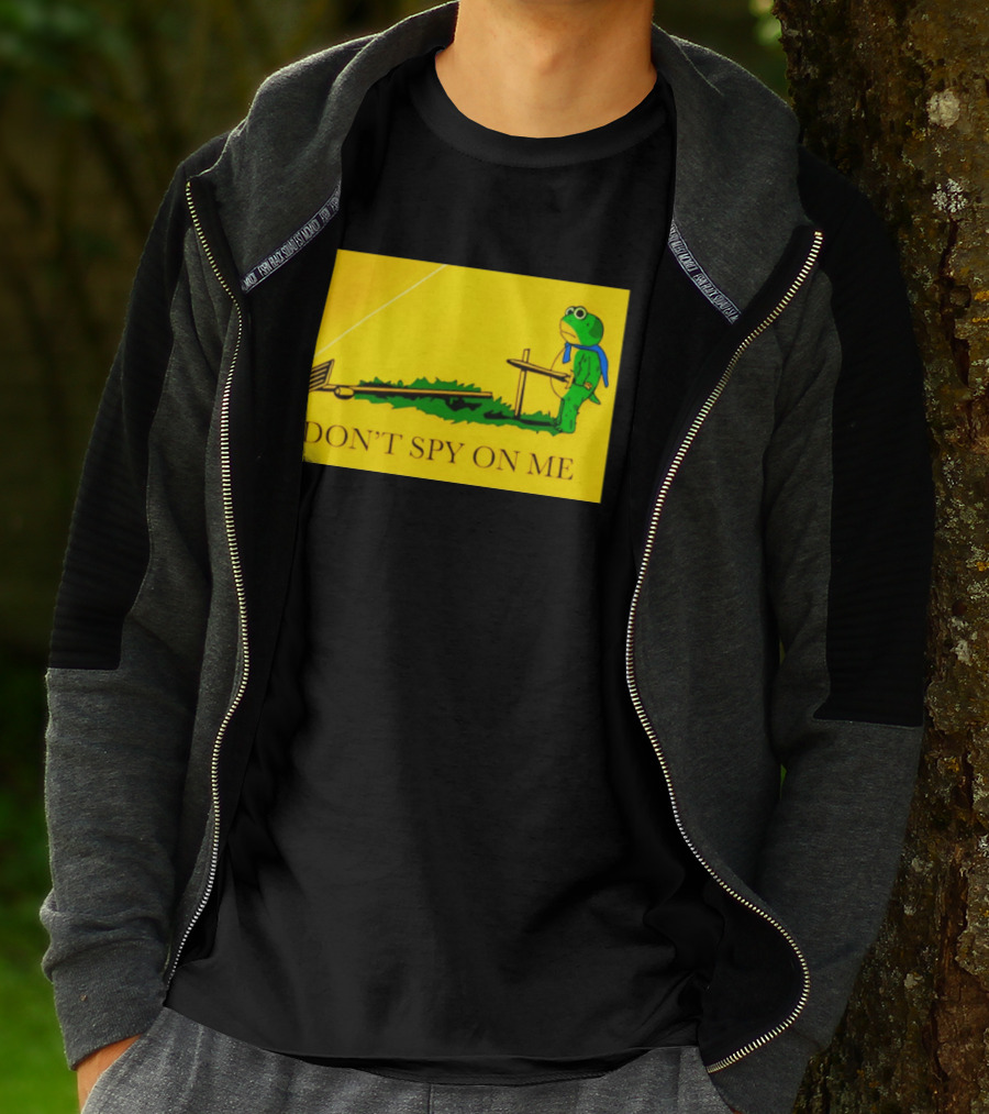 Portland Frog Don't Spy On Me Anti Flock Camera T-Shirt